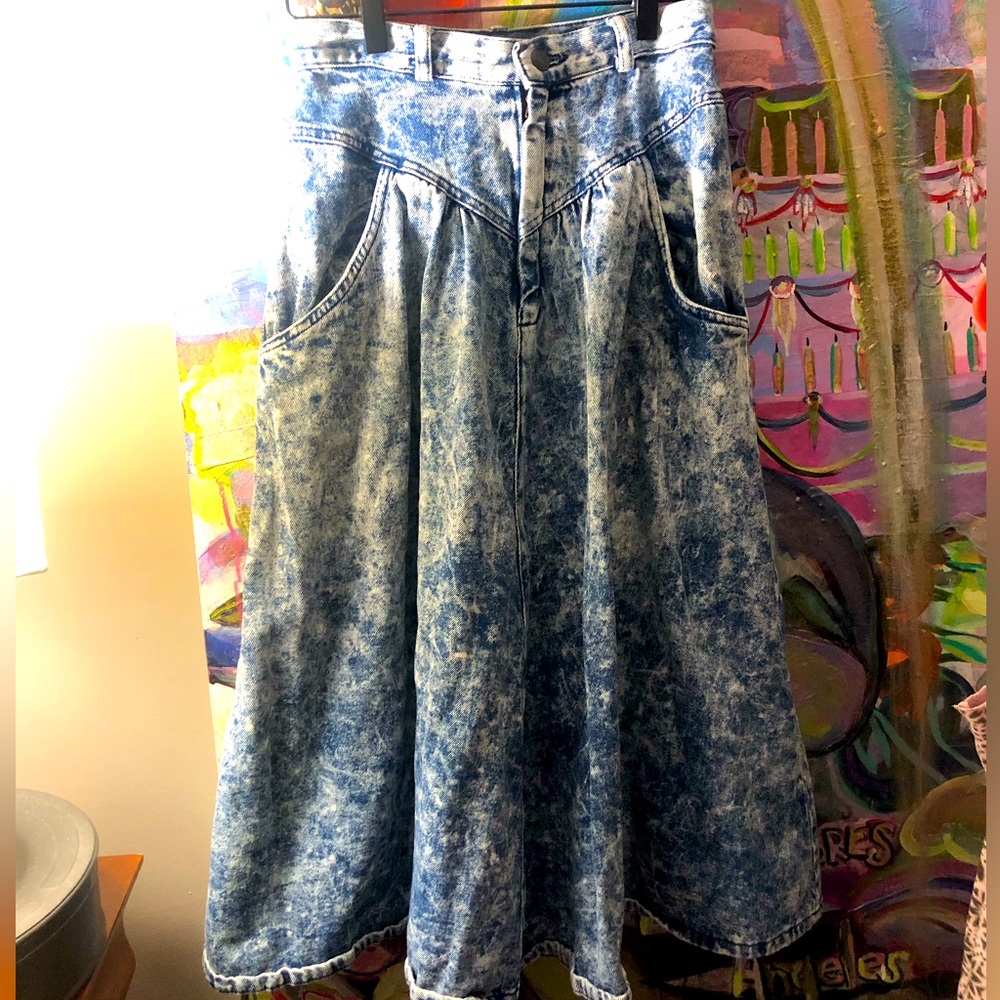 Vintage 80’s Kayo of California Denim Skirt Size Medium 6 Hi-Waisted